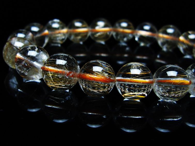 ルチルクォーツ ブレスレット キャッツアイルチル 11mm  メール便可 [M便 1/10] 111-45830