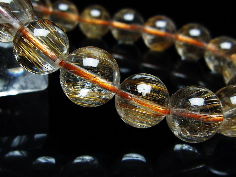 ルチルクォーツ ブレスレット キャッツアイルチル 12mm 111