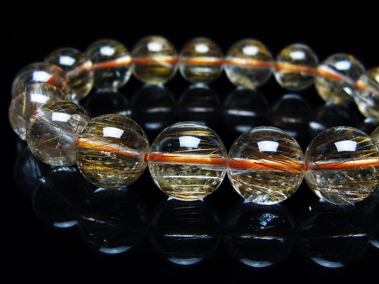 ルチルクォーツ ブレスレット キャッツアイルチル 12mm 111-45910