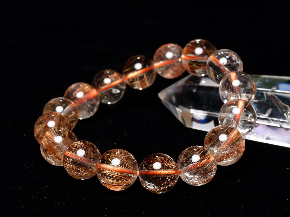 ルチルクォーツ ブレスレット キャッツアイルチル 13mm 111-45912