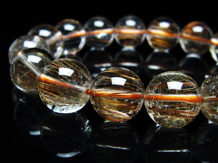 ルチルクォーツ ブレスレット キャッツアイルチル 13mm 111-45912