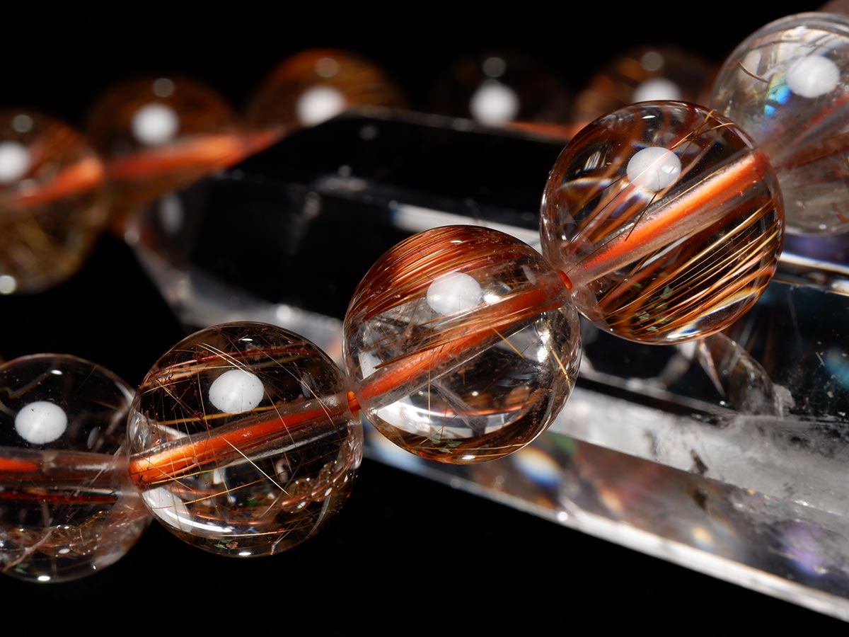 ルチルクォーツ ブレスレット キャッツアイルチル 13mm 111-45912