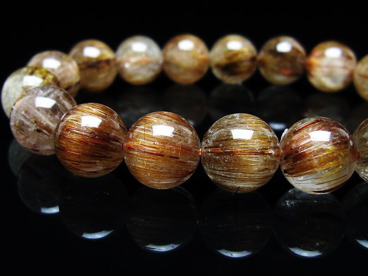ルチルクォーツ ブレスレット キャッツアイルチル 12mm 111-45930