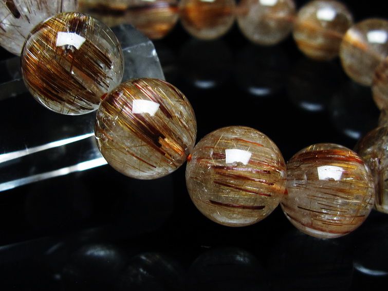 ルチルクォーツ ブレスレット キャッツアイルチル 13mm 111-45935