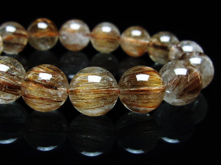 ルチルクォーツ ブレスレット キャッツアイルチル 13mm 111-45935
