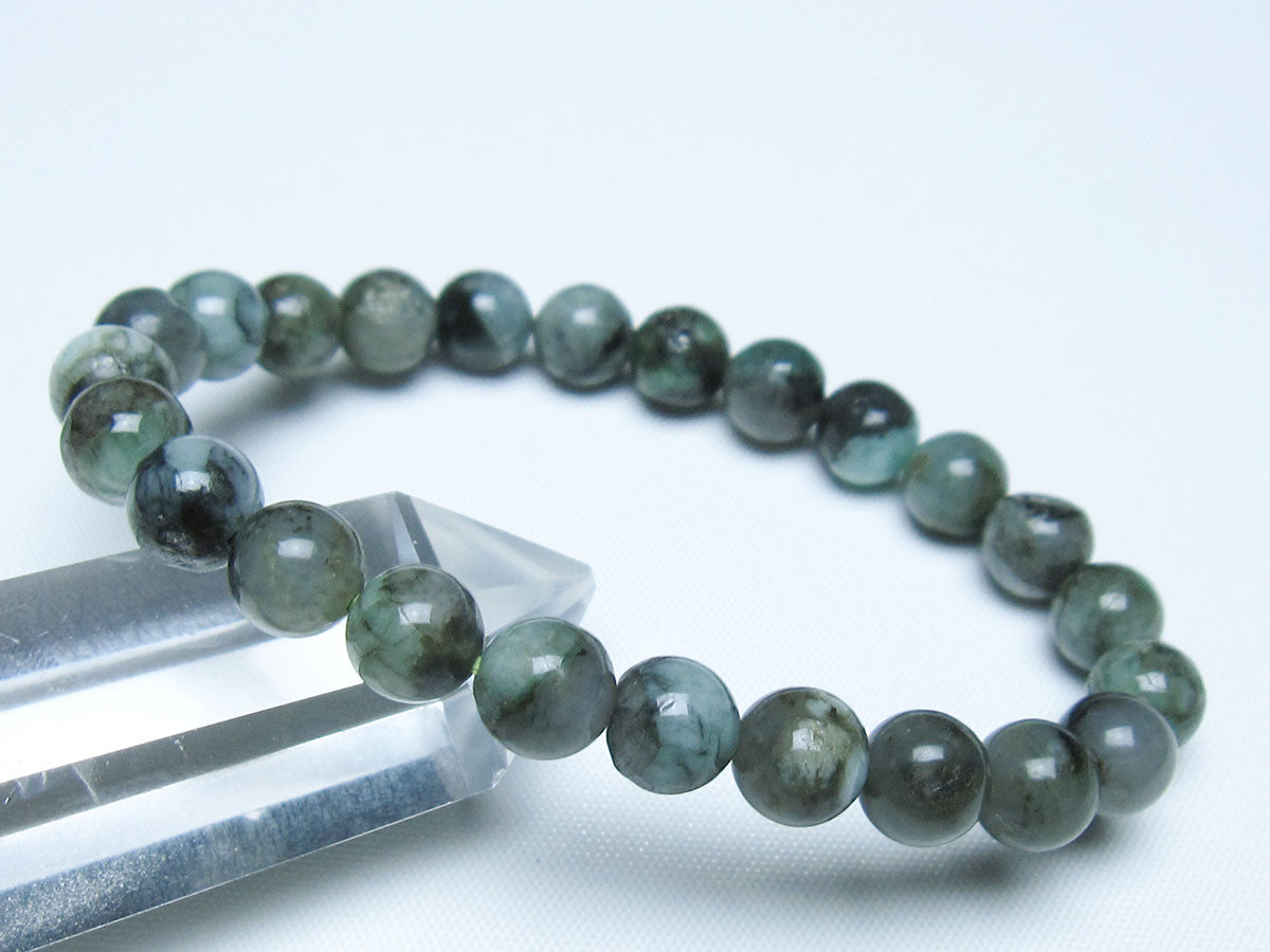 エメラルド ブレスレット 8mm 一点物 メール便可 [M便 1/10] 111-45939 [sold out]