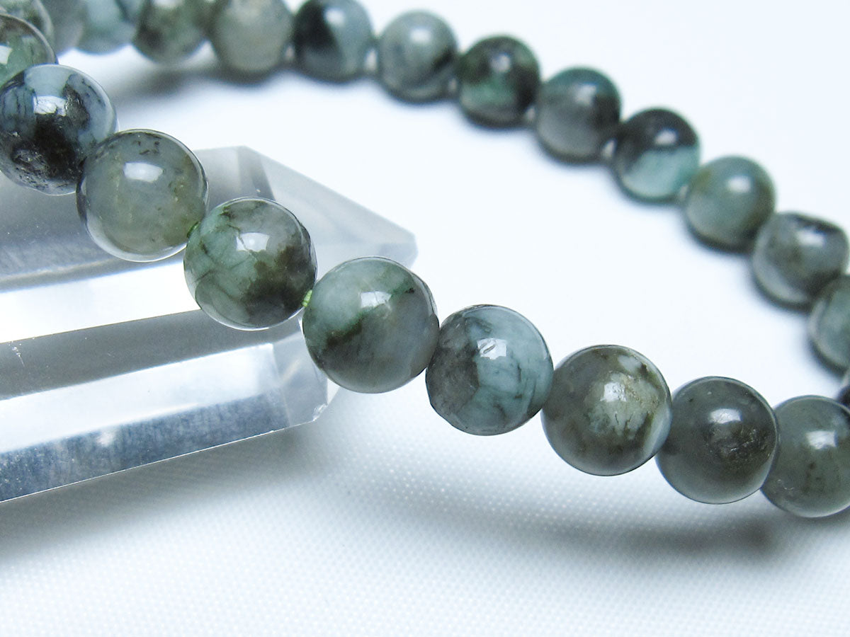 エメラルド ブレスレット 8mm 一点物 メール便可 [M便 1/10] 111-45939 [sold out]
