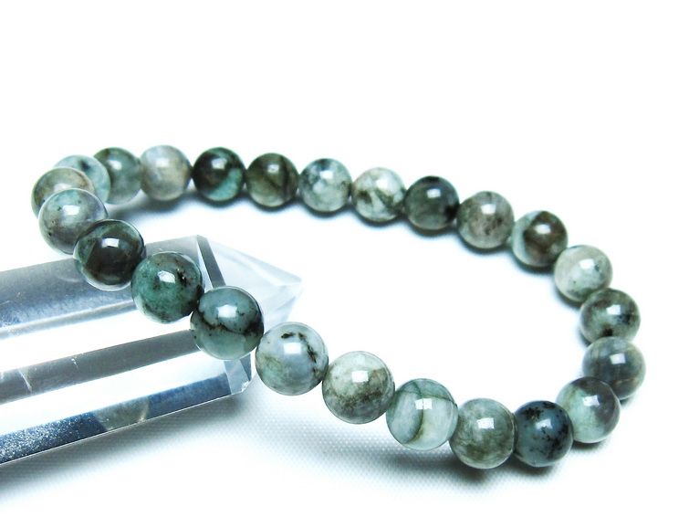 エメラルド ブレスレット 8mm 一点物 メール便可 [M便 1/10] 111-45990