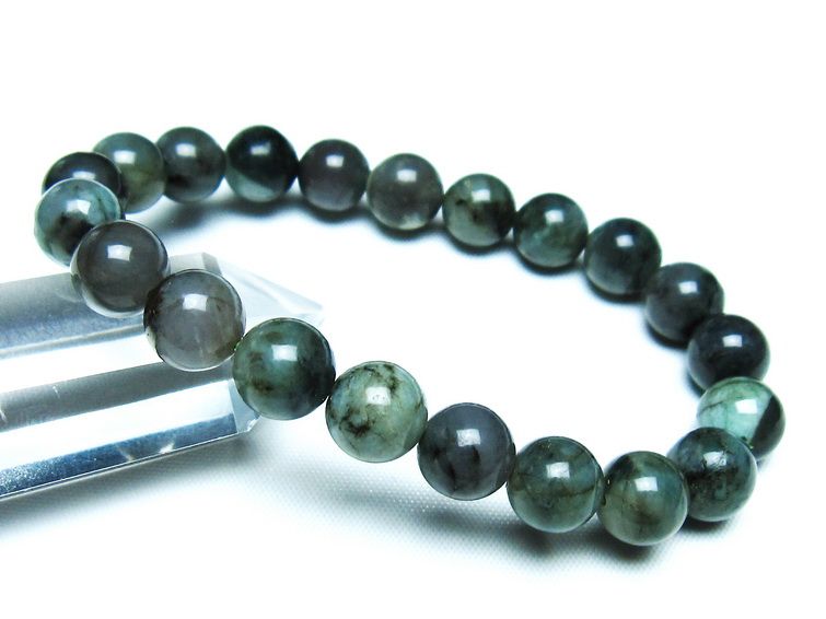 エメラルド ブレスレット 10mm 一点物 メール便可 [M便 1/10] 111-46013