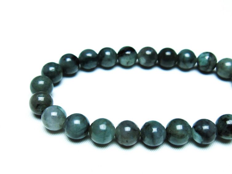 エメラルド ブレスレット 8mm 一点物 メール便可 [M便 1/10] 111-46034