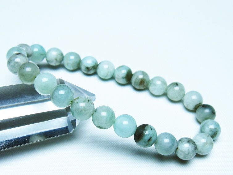 エメラルド ブレスレット 8mm 一点物 メール便可 [M便 1/10] 111-46059