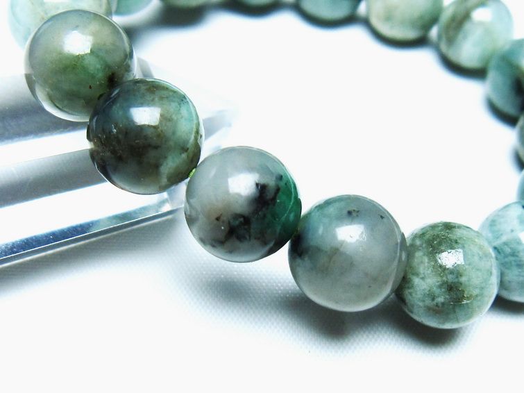エメラルド ブレスレット 12mm 一点物 メール便可 [M便 1/10] 111-46071