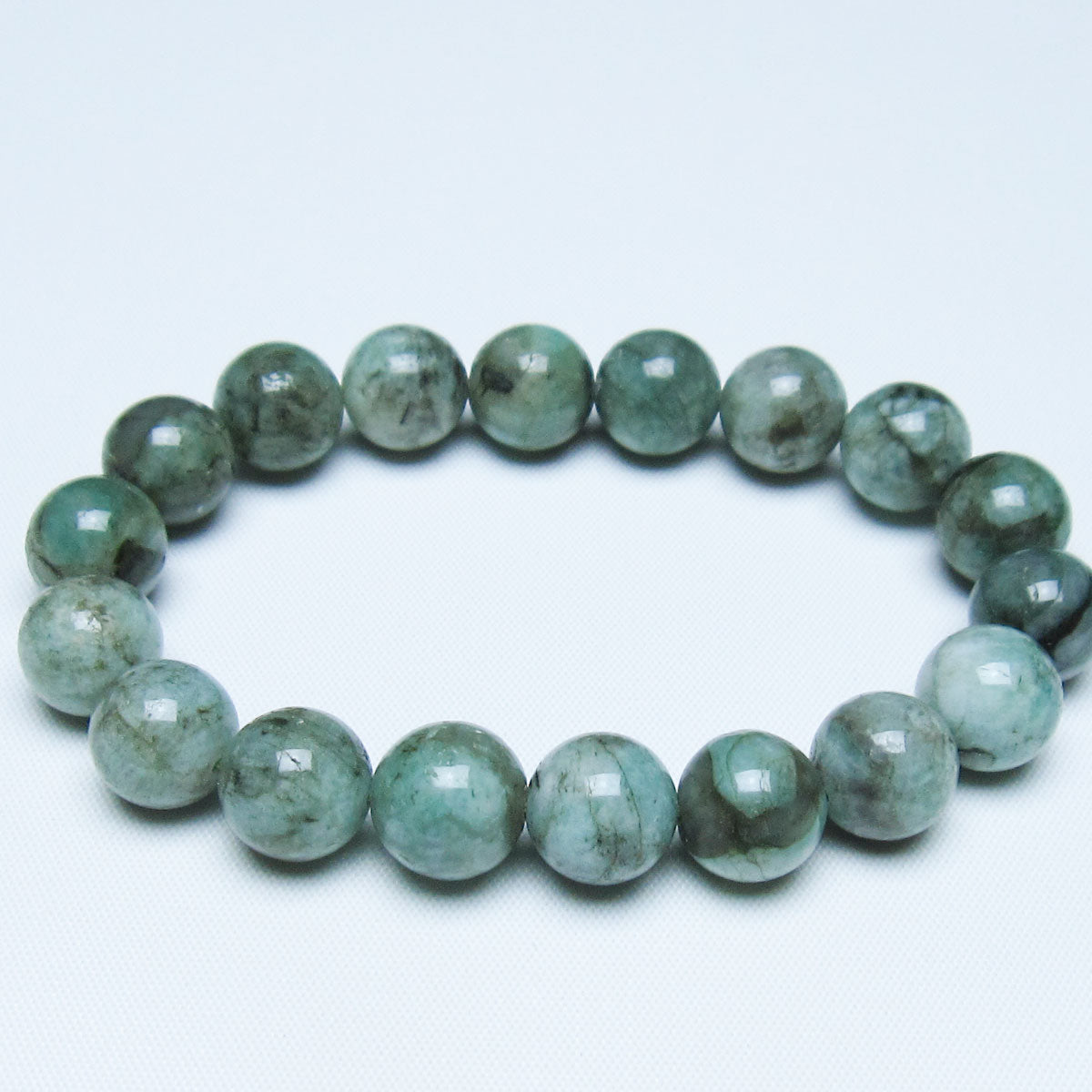 エメラルド ブレスレット 12mm 一点物 メール便可 [M便 1/10] 111-46077 [sold out]