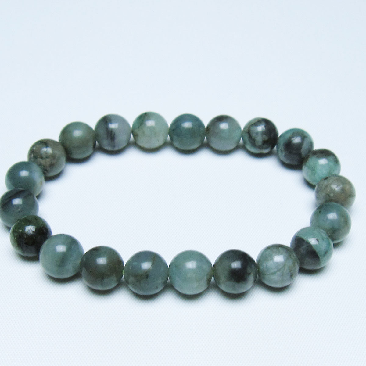 エメラルド ブレスレット 10mm 一点物 メール便可 [M便 1/10] 111-46078