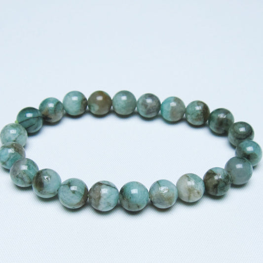 エメラルド ブレスレット 9mm 一点物 メール便可 [M便 1/10] 111-46082 [sold out]