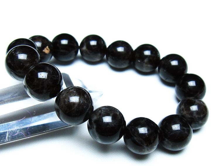モリオン 黒水晶 ブレスレット 14mm 一点物 メール便可 [M便 1/10] 111-46244