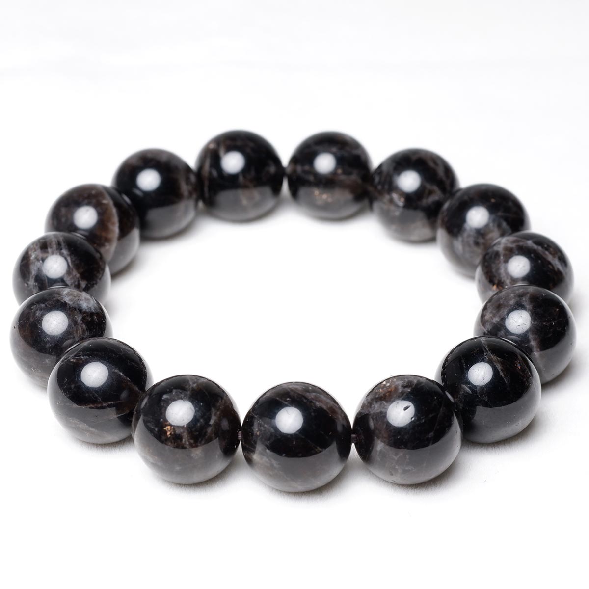 モリオン 黒水晶 ブレスレット 14mm 一点物 メール便可 [M便 1/10] 111-46248 【sold out】