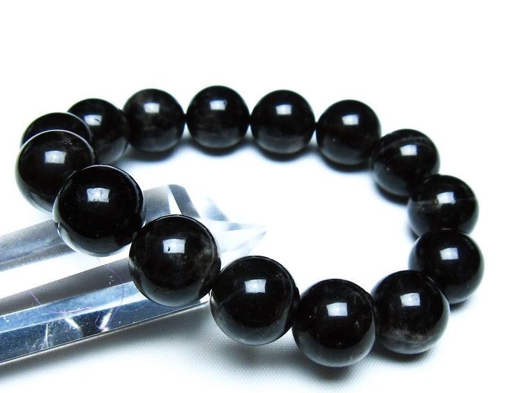 モリオン 黒水晶 ブレスレット 14mm 一点物 メール便可 [M便 1/10] 111-46249