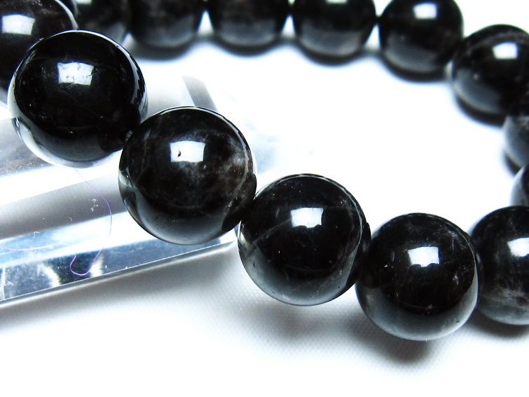 モリオン 黒水晶 ブレスレット 14mm 一点物 メール便可 [M便 1/10] 111-46249
