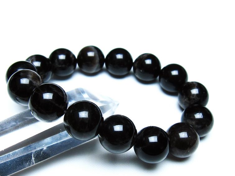 モリオン 黒水晶 ブレスレット 14mm 一点物 メール便可 [M便 1/10] 111-46250