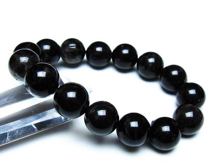 モリオン 黒水晶 ブレスレット 14mm 一点物 メール便可 [M便 1/10] 111-46254