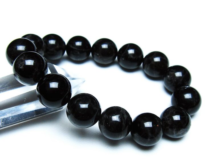 モリオン 黒水晶 ブレスレット 14mm 一点物 メール便可 [M便 1/10] 111-46256