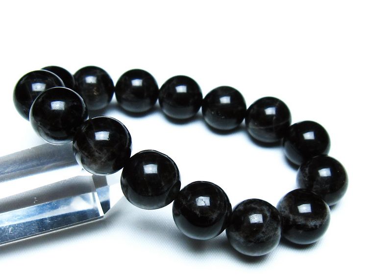 モリオン 黒水晶 ブレスレット 14mm 一点物 メール便可 [M便 1/10] 111-46258