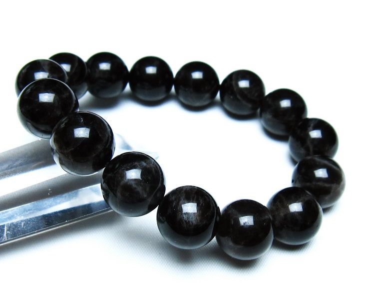 モリオン 黒水晶 ブレスレット 14mm 一点物 メール便可 [M便 1/10] 111-46259