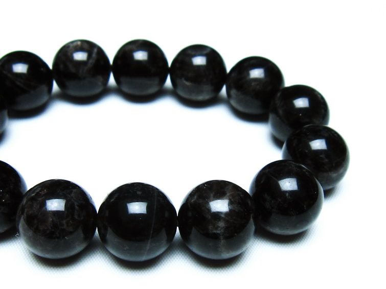 モリオン 黒水晶 ブレスレット 16mm 一点物 メール便可 [M便 1/10] 111-46265