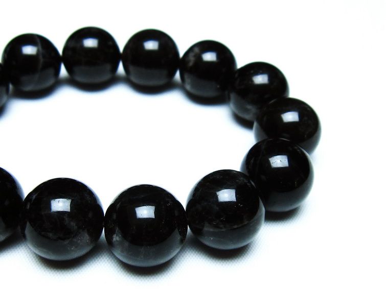 モリオン 黒水晶 ブレスレット 16mm 一点物 メール便可 [M便 1/10] 111-46266