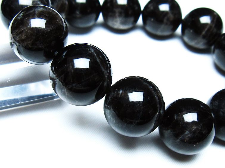 モリオン 黒水晶 ブレスレット 18mm 一点物 メール便可 [M便 1/10] 111-46278