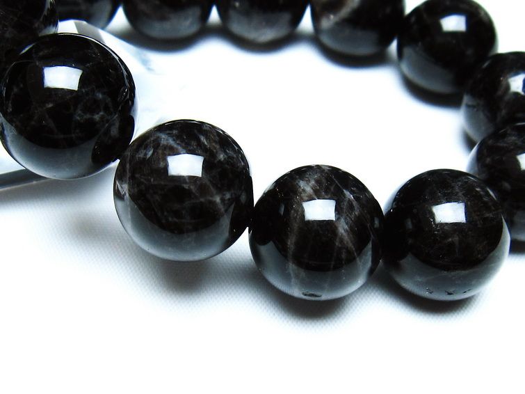 モリオン 黒水晶 ブレスレット 18mm 一点物 メール便可 [M便 1/10] 111-46284