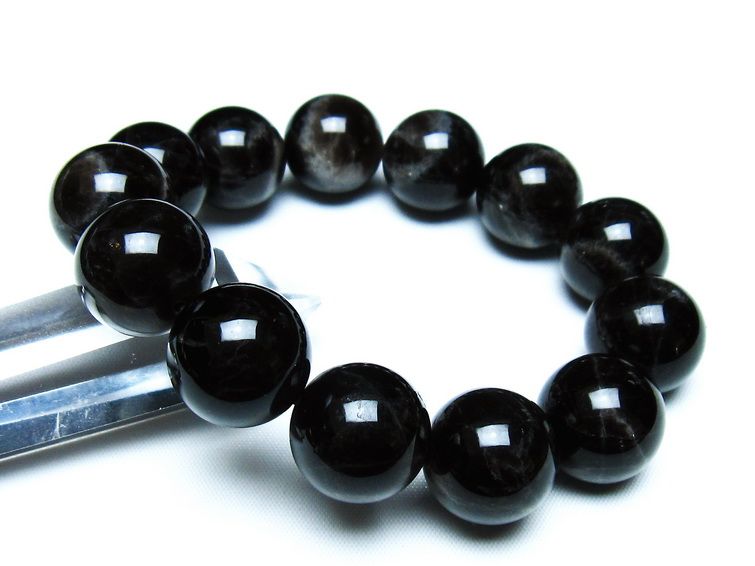 モリオン 黒水晶 ブレスレット 18mm 一点物 メール便可 [M便 1/10] 111-46285