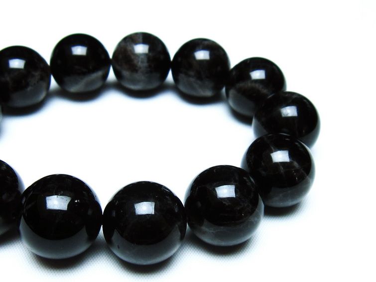 モリオン 黒水晶 ブレスレット 18mm 一点物 メール便可 [M便 1/10] 111-46285