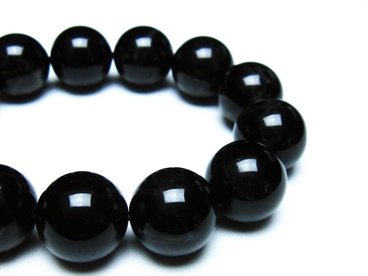 モリオン 黒水晶 ブレスレット 18mm 一点物 メール便可 [M便 1/10] 111-46287