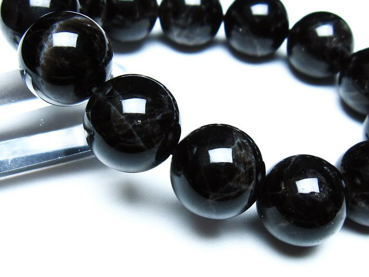 モリオン 黒水晶 ブレスレット 18mm 一点物 メール便可 [M便 1/10] 111-46290