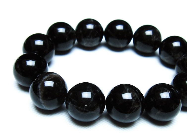モリオン 黒水晶 ブレスレット 18mm 一点物 メール便可 [M便 1/10] 111-46290