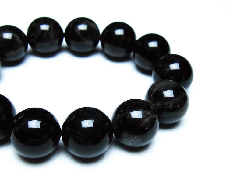 モリオン 黒水晶 ブレスレット 18mm 一点物 メール便可 [M便 1/10] 111-46292