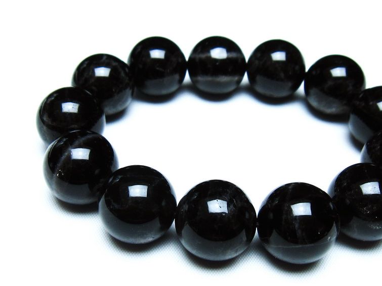 モリオン 黒水晶 ブレスレット 18mm 一点物 メール便可 [M便 1/10] 111-46294