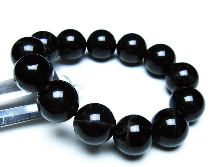 モリオン 黒水晶 ブレスレット 18mm 一点物 メール便可 [M便 1/10] 111-46295
