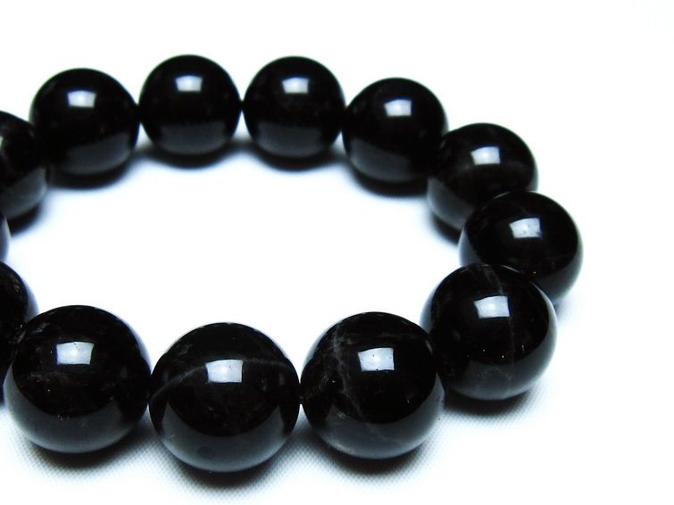 モリオン 黒水晶 ブレスレット 18mm 一点物 メール便可 [M便 1/10] 111-46295
