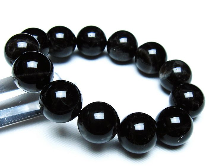 モリオン 黒水晶 ブレスレット 18mm 一点物 メール便可 [M便 1/10] 111-46296