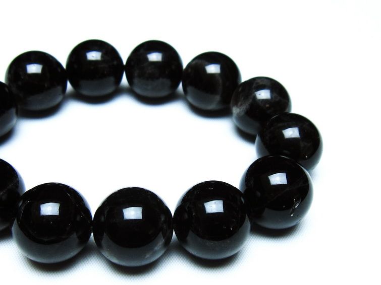 モリオン 黒水晶 ブレスレット 18mm 一点物 メール便可 [M便 1/10] 111-46296