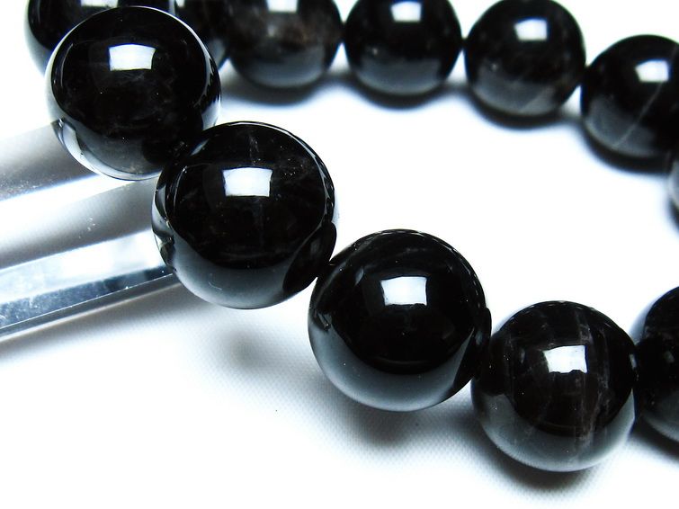 モリオン 黒水晶 ブレスレット 18mm 一点物 メール便可 [M便 1/10] 111-46298