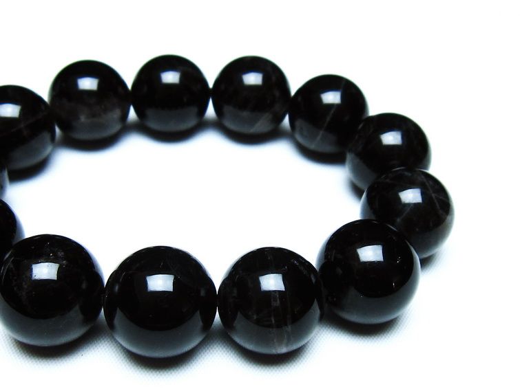 モリオン 黒水晶 ブレスレット 18mm 一点物 メール便可 [M便 1/10] 111-46298