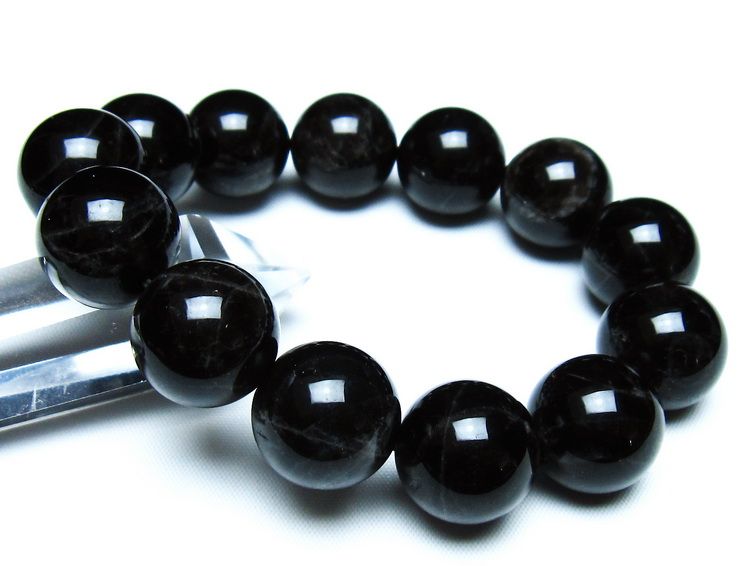 モリオン 黒水晶 ブレスレット 18mm 一点物 メール便可 [M便 1/10] 111-46302