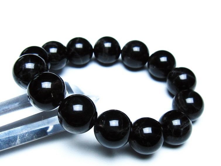 モリオン 黒水晶 ブレスレット 16mm 一点物 メール便可 [M便 1/10] 111-46305