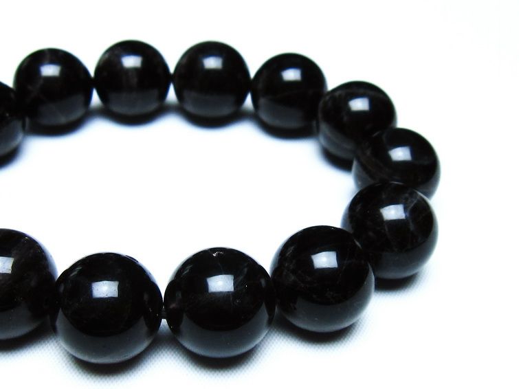 モリオン 黒水晶 ブレスレット 16mm 一点物 メール便可 [M便 1/10] 111-46305