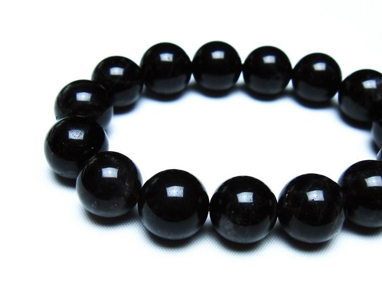 モリオン 黒水晶 ブレスレット 14mm 一点物 メール便可 [M便 1/10] 111-46309