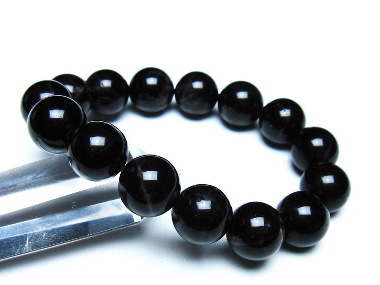 モリオン 黒水晶 ブレスレット 14mm 一点物 メール便可 [M便 1/10] 111-46315